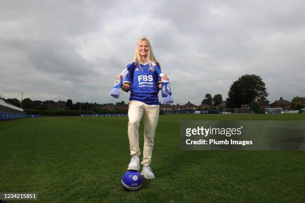 Leicester City sign Molly Pike at Belvoir Drive Training Complex on July 26, 2021 in Leicester, United Kingdom.