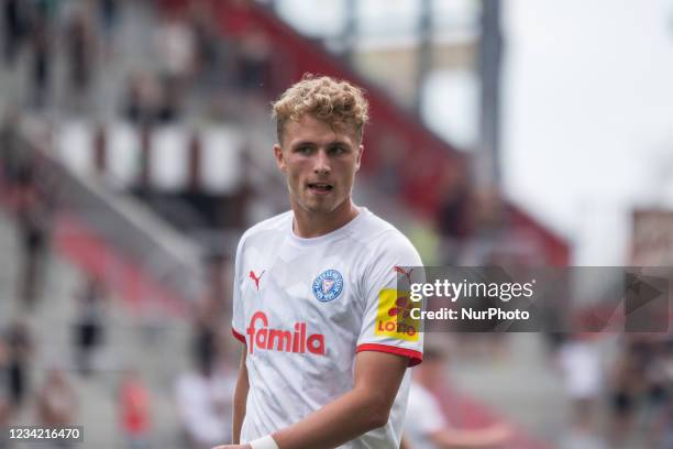 Fiete Arp of Holstein Kiel looks on during the Second Bundesliga match between FC St. Pauli and Holstein Kiel at Millerntor-Stadium on July 25, 2021...