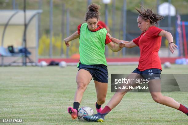 Players of As Roma women's athletic training continues on Terminillo, Rieti, Italy, on July 26, 2021. Double training session both morning and...