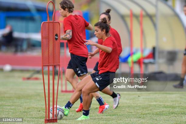 Players of As Roma women's athletic training continues on Terminillo, Rieti, Italy, on July 26, 2021. Double training session both morning and...