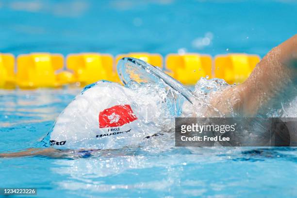 Siobhan Haughey of Hong Kong competes in the Women's 200m Freestyle Semifinal 1 on day four of the Tokyo 2020 Olympic Games at Tokyo Aquatics Centre...