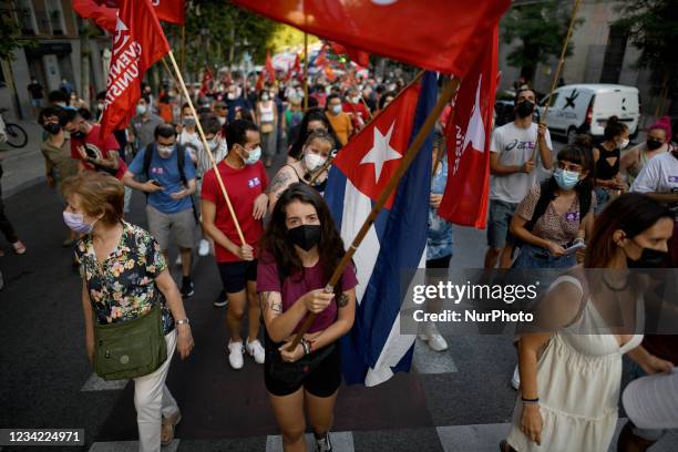 Solidarity mobilizations with Cuba, on occasion of the Day of National Rebellion on July 26 in Madrid. They demand the end of the blockade imposed on...