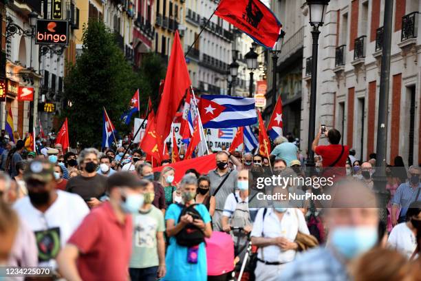 Solidarity mobilizations with Cuba, on occasion of the Day of National Rebellion on July 26 in Madrid. They demand the end of the blockade imposed on...