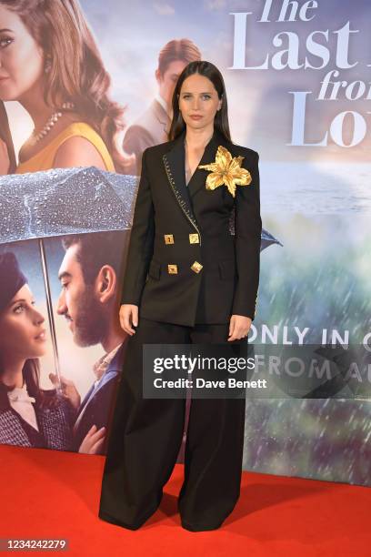 Felicity Jones attends the UK Premiere of "The Last Letter From Your Lover" at The Ham Yard Hotel on July 27, 2021 in London, England.