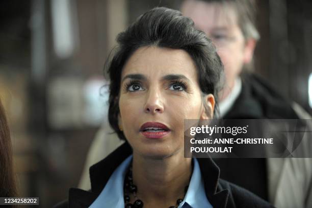 La ministre de la justice Rachida Dati visite à l'entreprise de fabrication d'armatures métalliques Cepaba, le 21 novembre 2008 à Avignon, lors d'un...