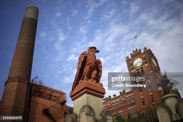 The Anheuser-Busch Budweiser brewery in St. Louis, Missouri, U.S., on Thursday, July 8, 2021. Anheuser-Busch InBev is scheduled to release earnings...