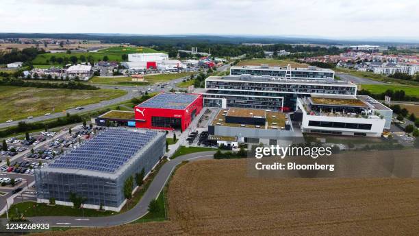 The Puma SE headquarter campus in Herzogenaurach, Germany, on Wednesday, July 28, 2021. Puma reports half year earnings on July 29. Photographer:...