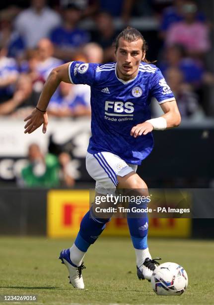 Leicester City's Caglar Soyuncu during the pre-season friendly match at the Pirelli Stadium, Burton-Upon-Trent. Picture date: Saturday July 24, 2021.