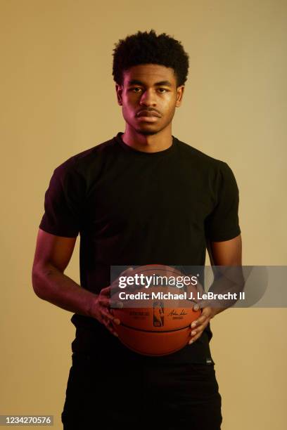 Draft Prospect, Cameron Thomas poses for portraits during media availability and circuit as part of the 2021 NBA Draft on July 28, 2019 at the Westin...