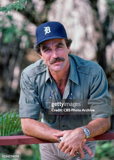 Pictured is Tom Selleck in the CBS television show, MAGNUM P.I.