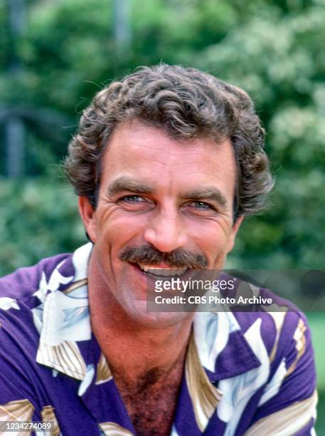 Pictured is Tom Selleck in the CBS television show, MAGNUM P.I.