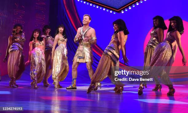 Jason Donovan bows at the curtain call during the press night performance of "Joseph And The Amazing Technicolor Dreamcoat" at The London Palladium...