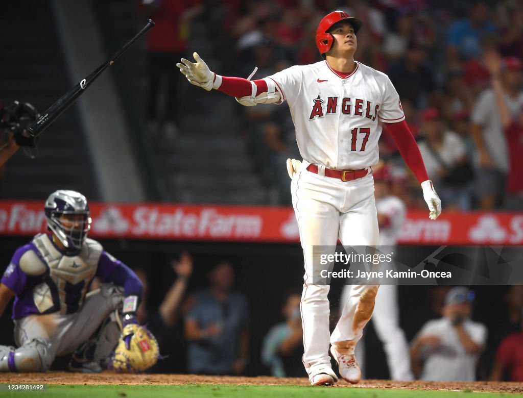 Colorado Rockies v Los Angeles Angels