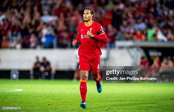 Virgil van Dijk of FC Liverpool during the friendly match between Hertha BSC and FC Liverpool at Tivoli Stadion on July 29, 2021 in Innsbruck,...