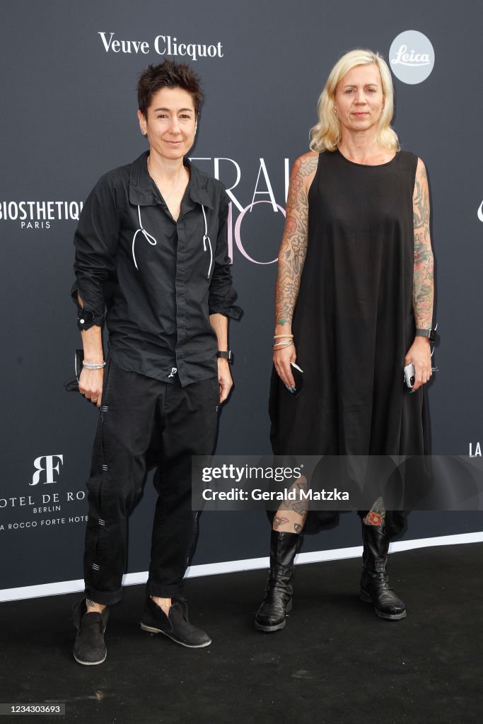 Dunja Hayali and Pamela Schobeß attend Frauen 100 at Hotel De Rome on... Nachrichtenfoto Getty