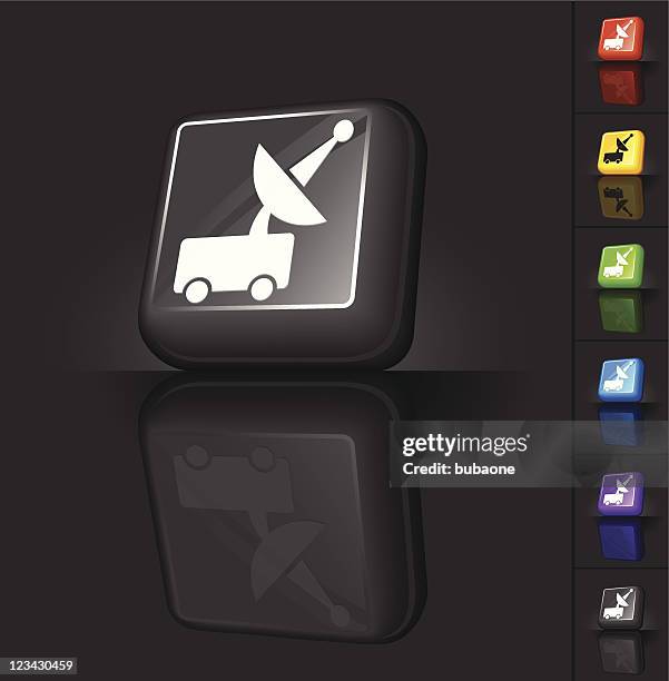 satellite moon rover royalty free vector 3d button - rover icon stock illustrations
