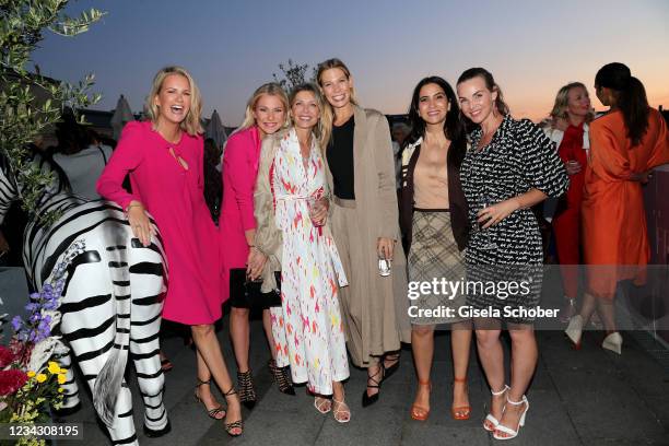 Monica Ivancan, Valentina Pahde, Ursula Karven, Sarah Brandner, Chryssanthi Kavazi, Annika Lau during the Frauen100 event at Hotel De Rome on July...