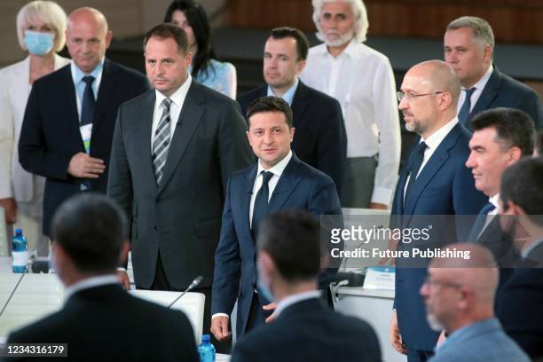 Chair of the Congress of Local and Regional Authorities, head of the Office of the President Andrii Yermak, President of Ukraine Volodymyr Zelenskyy,...