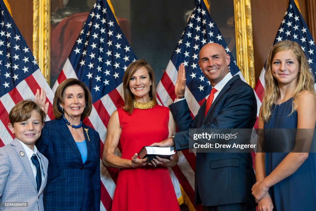 Speaker Pelosi Holds Ceremonial Swearing-In For Congressman-Elect Ellzey