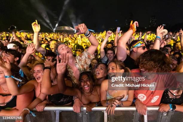 General atmosphere on day one of Lollapalooza at Grant Park on July 29, 2021 in Chicago, Illinois.