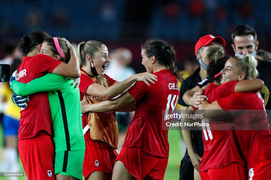 Canada v Brazil: Women's Football QuarterFinal - Olympics: Day 7
