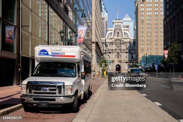 Customized Community Transportation vehicle, which provides paratransit service to individuals with disabilities and senior citizens, in...