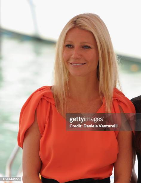 Actress Gwyneth Paltrow attends the "Contagion" Photocall during the 68th Venice International Film Festival at Palazzo del Casino on September 3,...