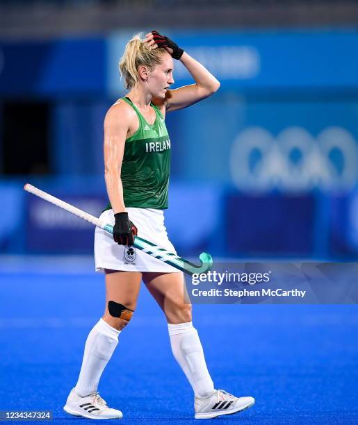 Tokyo , Japan - 31 July 2021; Nicci Daly of Ireland after her side conceded a second goal during the women's pool A group stage match between Great...