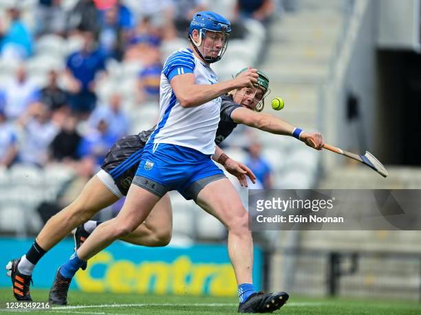 Cork , Ireland - 31 July 2021; Austin Gleeson of Waterford in action against Tipperary goalkeeper Barry Hogan during the GAA Hurling All-Ireland...