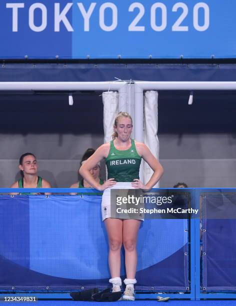 Tokyo , Japan - 31 July 2021; Sarah Hawkshaw of Ireland after her side's women's pool A group stage match against Great Britain at the Oi Hockey...