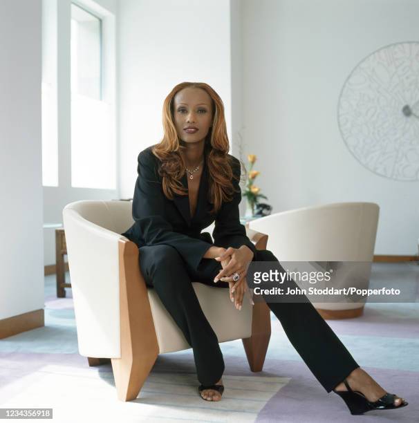 Somali-American model Iman , wife of David Bowie, photographed on 12th June, 1997.