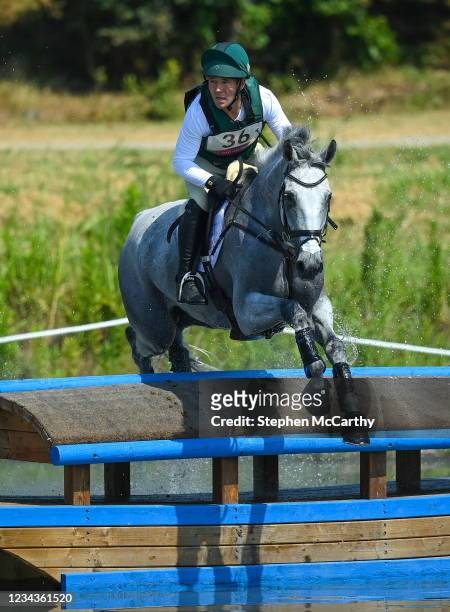 Tokyo , Japan - 1 August 2021; Austin O'Connor of Ireland riding Colorado Blue during the eventing cross country team and individual session at the...