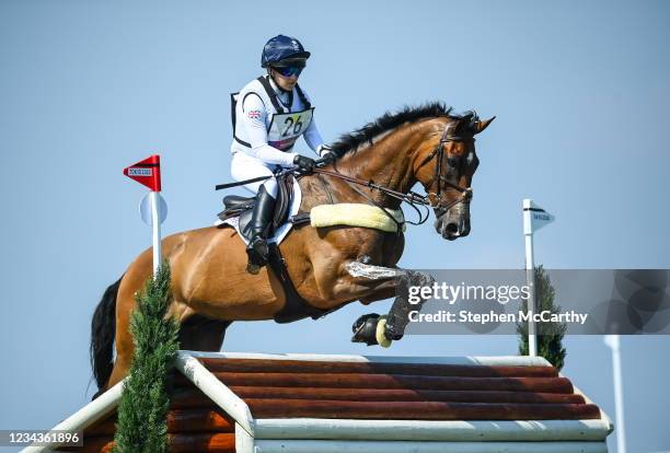Tokyo , Japan - 1 August 2021; Laura Collett of Great Britain riding London 52 during the eventing cross country team and individual session at the...