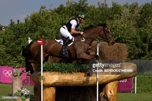 Australia's Shane Rose riding Virgil competes in the equestrian's eventing team and individual cross country during the Tokyo 2020 Olympic Games at...