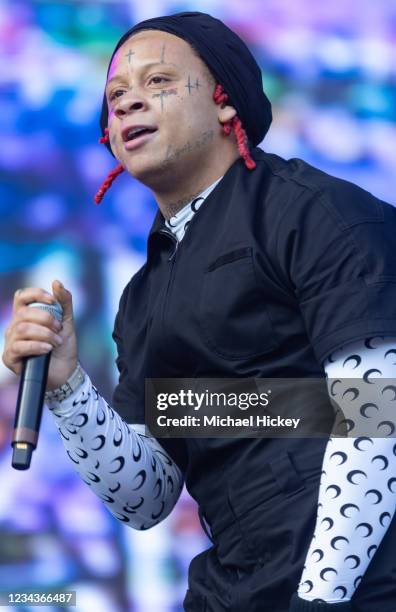 Trippie Redd performs on day three of Lollapalooza at Grant Park on July 31, 2021 in Chicago, Illinois.