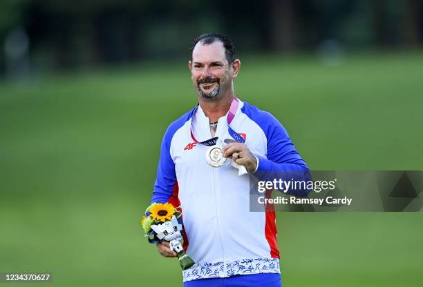 Saitama , Japan - 1 August 2021; Silver medalist Rory Sabbatini of Slovakia after the men's individual stroke play at the Kasumigaseki Country Club...