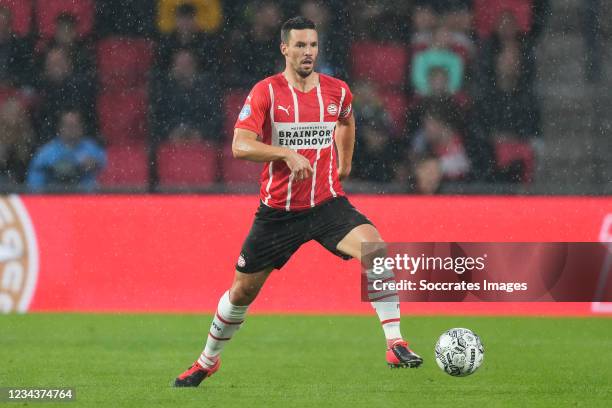 Nick Viergever of PSV during the Club Friendly match between PSV v PAOK Saloniki at the Philips Stadium on July 14, 2021 in Eindhoven Netherlands