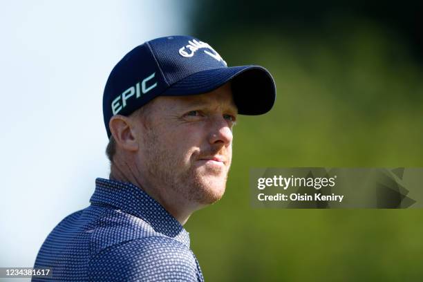 David Horsey of England looks on during the final round of the ISPS HANDA World Invitational at Galgorm Spa & Golf Resort on August 1, 2021 in...