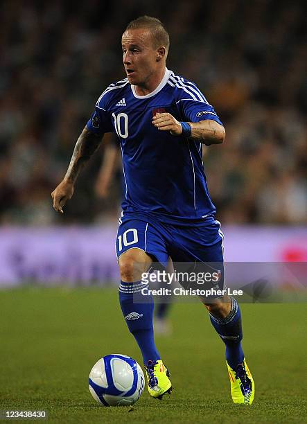 Miroslav Stoch of Slovakia during the UEFA EURO 2012 group B Qualifier match between Republic of Ireland and Slovakia at the AVIVA Stadium on...