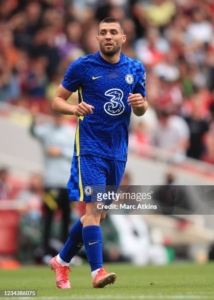 Mateo Kovacic of Chelsea during the Pre Season Friendly between Arsenal and Chelsea at Emirates Stadium on August 1, 2021 in London, England.