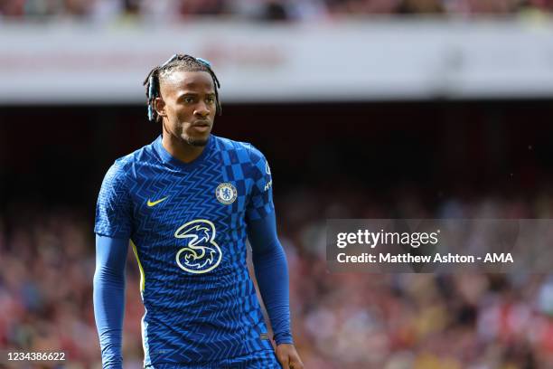 Michy Batshuayi of Chelsea during Arsenal v Chelsea: The Mind Series at Emirates Stadium on August 1, 2021 in London, England.