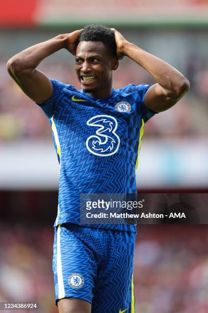 Baba Rahman of Chelsea during Arsenal v Chelsea: The Mind Series at Emirates Stadium on August 1, 2021 in London, England.
