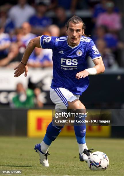 Leicester City's Caglar Soyuncu during the pre-season friendly match at the Pirelli Stadium, Burton-Upon-Trent. Picture date: Saturday July 24, 2021.