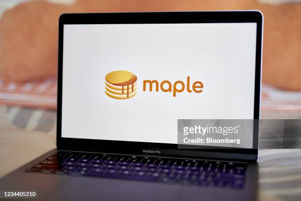 Maple logo on a laptop computer arranged in New Hyde Park, New York, U.S., on Friday, July 30, 2021. The Senate's bipartisan infrastructure deal...