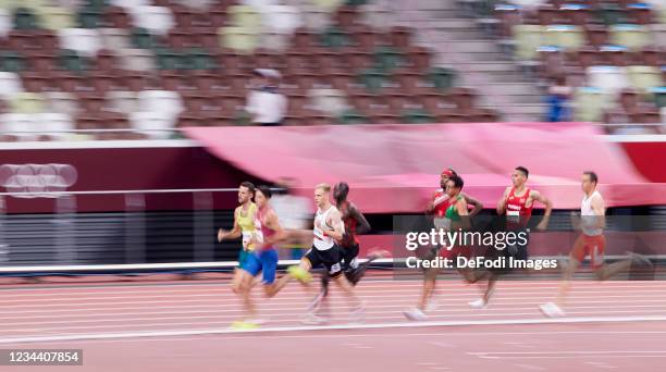 Patryk Dobek of Poland, Emmanuel Kipkurui of Kenya, Jesus Tonatiu Lopez of Mexiko, Eliott Crestan of Belgium, Bryce Hoppel of USA, Abdessalem Ayouni...