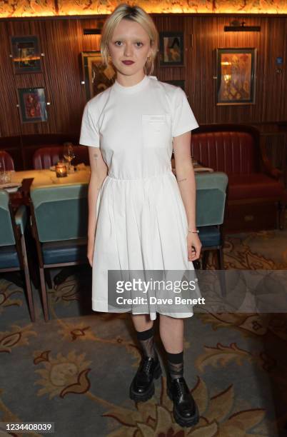 Maisie Williams attends a private dinner which she hosted at Gymkhana London to celebrate the launch of new company film production company 'Rapt' on...