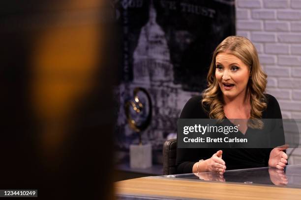 Jenna Ellis appears as a guest during a taping of "Candace" Hosted By Candace Owens on August 2, 2021 in Nashville, Tennessee. The show will air on...