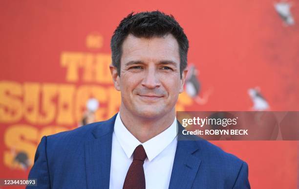 Canadian actor Nathan Fillion arrives for the premiere of "The Suicide Squad" at the Regency Village theatre in Westwood, California on August 2,...