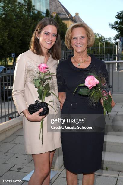 Susanne Seehofer and her mother Karin Seehofer during the 55th birthday party of Stavros Kostantinidis and charity dinner to support the flood...