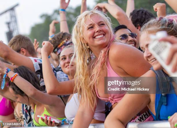 General atmosphere on day three of Lollapalooza at Grant Park on July 31, 2021 in Chicago, Illinois.